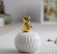 Animal figurine decor jewelry box