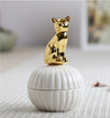 Animal figurine decor jewelry box