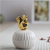 Animal figurine decor jewelry box
