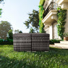 2 Wicker Ottomans, Multipurpose Outdoor Furniture