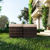 2 Wicker Ottomans, Multipurpose Outdoor Furniture