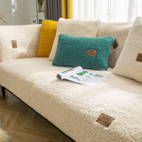 Modern Solid Color Winter Lamb Wool Sofa